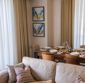 Dushanbe Apartamento | Modern 1-Bedroom Retreat with 35sqm Terrace, Overlooking Rudaki Park, City Skyline and Mountain Views