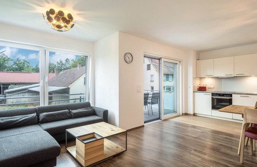 Eriskirch Apartamento | Moderno apartamento "Ferienwohnung 1" cerca del lago de Constanza con Wi-Fi