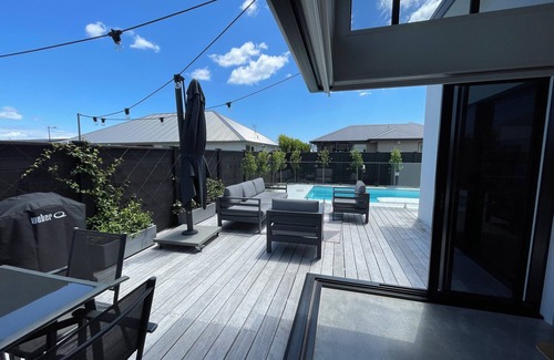 Papamoa Beach Casa | Modern Beachside Oasis with Private Heated Pool - Pet Friendly!
