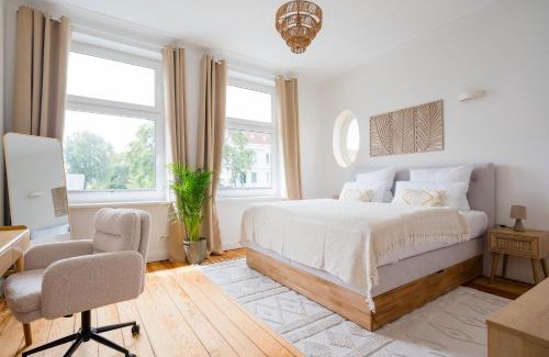Pries Apartamento | Modern Boho auf 145qm, 9 Gäste, Strandnah & Familienfreundlich