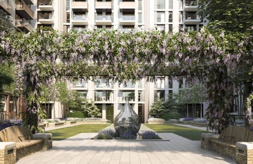 Shepherd's Bush Apartamento | Modern bright 1 bedroom flat with balcony, courtyard, spa, gym & 24-hr concierge