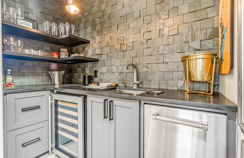 Burnet Casa | Modern charmer with gleaming lake views, pool, fireplace, & grill - dog-friendly