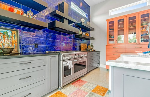 Burnet Casa | Modern charmer with gleaming lake views, pool, fireplace, & grill - dog-friendly