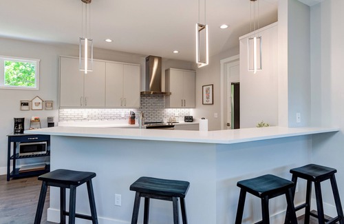 Woodfin Casa | Modern, Family + Pet-Friendly! Mins from Downtown AVL! Firepit, Hot Tub & Games!