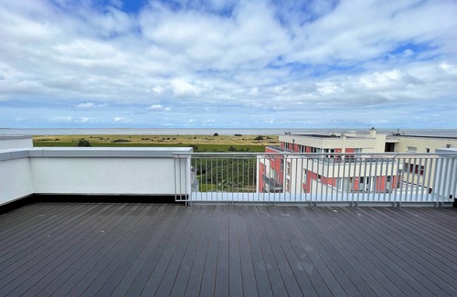 Schillig Apartamento | Modern, high-quality vacation apartment, sauna, large balcony, sea view, close to the beach