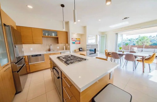 Mission Hills Casa | Modern Hillside Oasis with Jacuzzi, Ocean Views, BBQ, EV Charger, Treetop Master