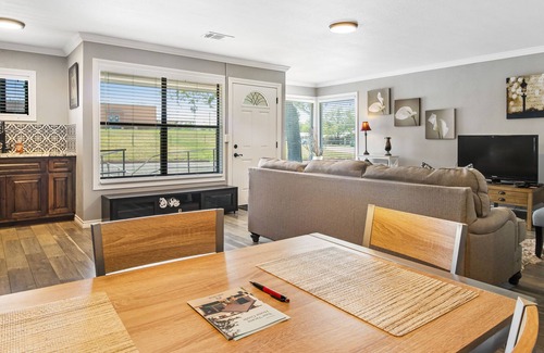 Llano Casa | Modern home in town with central AC, WiFi, & W/D - see the best of Hill Country