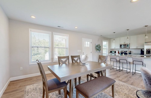 Alexander Casa | Modern interior with fenced yard and firepit - near town