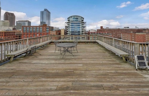 Downtown Cleveland Condominio | Modern Loft w/Private Terrace + Views of Lake Erie & Browns Stadium