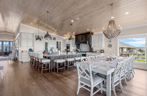 Holden Beach Casa | Modern Oceanfront Home with Zero-Entry Pool, Hot Tub, Outdoor Kitchen, WiFi & AC