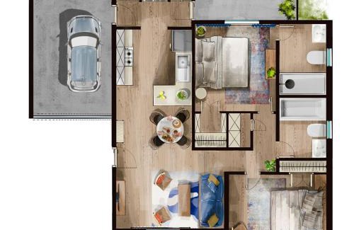 Evergreen Casa | Modern Townhome Enclosed Garage Wd