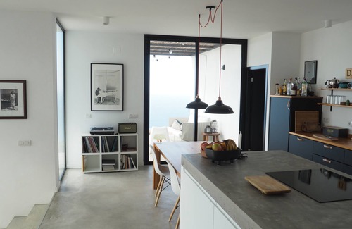 Tijarafe Villa | Nuevo: Villa moderna con vista al mar de 180 ° y piscina de agua salada.