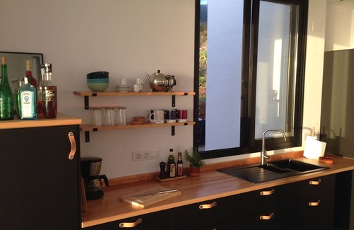 Tijarafe Villa | Nuevo: Villa moderna con vista al mar de 180 ° y piscina de agua salada.