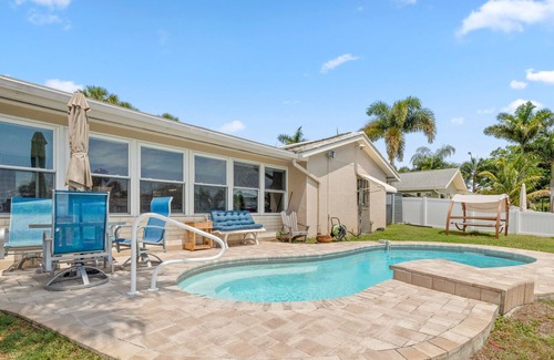Shore Acres Casa | Modern waterfront home w. heated private pool, 30-night min. stay