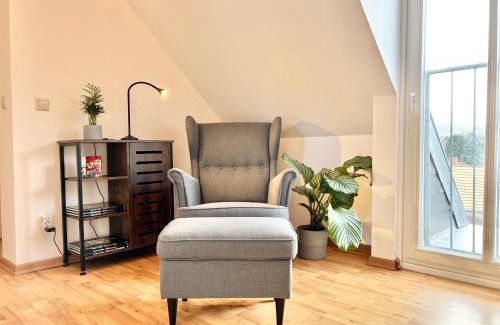 Gauernitz Apartamento | Modernes Apartment mit Blick zur Elbe