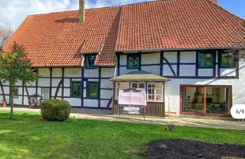Region Hannover District Casa | Modernes Fachwerkhaus mit 5 Schlafzimmern, 2 Badezimmer, Sauna, Kamin und Garten