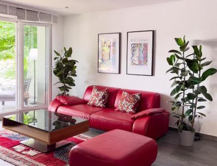 Floersheim Apartamento | Modernes Wasserfront Wohnung, Terrasse, Parkplatz