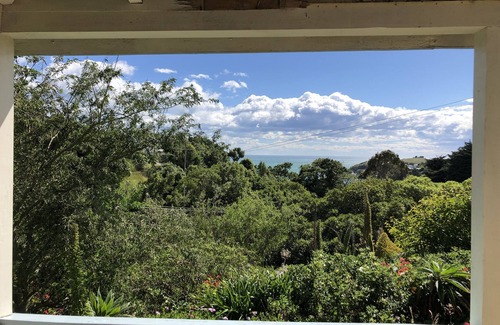 Moeraki Casa | Moeraki Cottage con vistas al océano en el pueblo de Moeraki