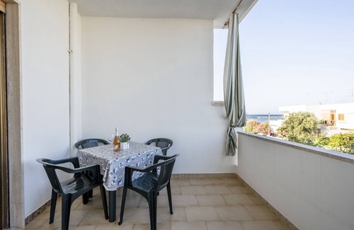 Marina di Ostuni Apartamento | Monolocale vista mare-Estudio-Balcón-Baño Privado