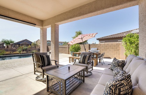 Estrella Mountain Ranch Casa | Mountain View Desert Retreat with 5 Bedrooms! Heated Saltwater Pool - Estrella