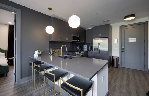 Rolling Mill Hill Apartamento | MUSE 1000 sqft Private Deck! Rooftop+Gym, Grill, Elevator, Free St Pk, Walk 2 DT