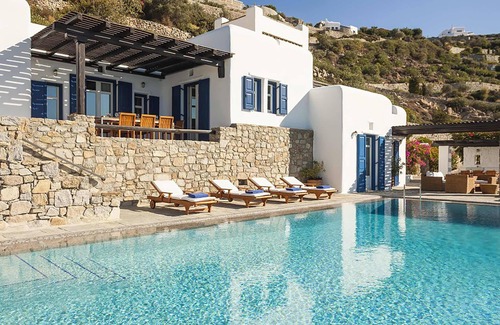Psarou Villa | Villa en Míkonos con 6 habitaciones, capacidad 12