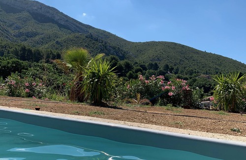 Roquevaire Casa | N Bottom of villa with heated pool