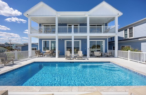 Kure Beach Casa | Brand NEW luxury oceanfront, panoramic ocean views,8 bedrooms, private pool