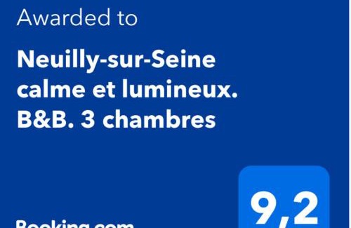 Neuilly-sur-Seine Cama Y Desayuno | Neuilly-sur-Seine calme et lumineux. B&B. 3 chambres