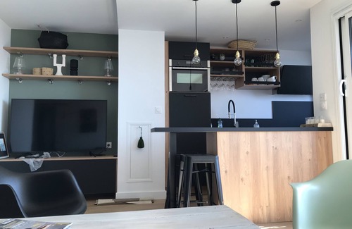 Cabourg Casa | NEW !! Full sea view. Charming apartment 3 bedrooms private parking