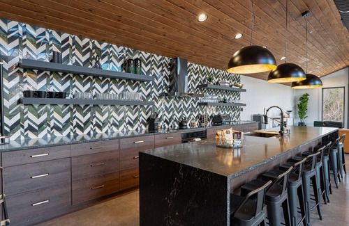 Lake Lure Casa | NEW Modern Luxury Inside Rumbling Bald Resort- Hot Tub, Cold Plunge, Firepits