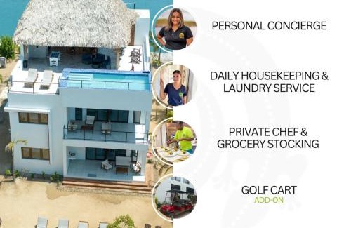 Placencia Villa | NEW Oceanfront 5 Bedroom Private Island Villa