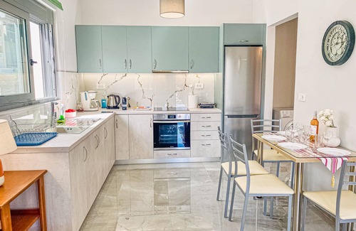 Agia Marina Casa | Newly Built House Steps from the Beach: Everything Within Walking Distance!