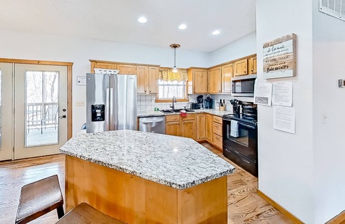Indian Point Cabaña | Newly renovated home with fantastic game room, fireplace, pool & hot tub