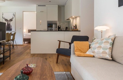 Saas Grund Apartamento | Bonito apartamento para 5 personas con WIFI, TV, balcón y mascotas permitida