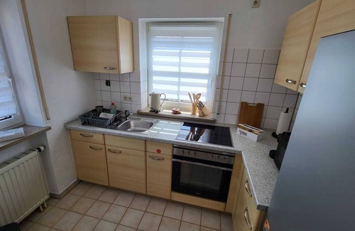Bad Buchau Apartamento | nJoy! Federsee Getaway | Central | Coffee | Balcony