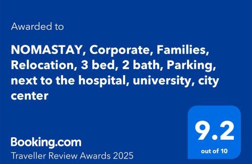 Sheffield Casa | NOMASTAY, Corporate, Families, Relocation, 3 bed, 2 bath, Parking, next to the hospital, university, city center