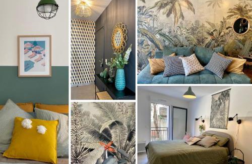 Gares Apartamento | NOUVEAU - Jungle Montpeul - Clim - Wifi fibre - Netflix - 5' du centre et gare - Parking - Loggia - 15' des plages