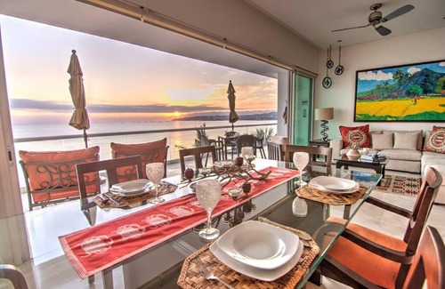 Bucerias Casa | Nova - Beachfront Condo with Private Office & Panoramic Views