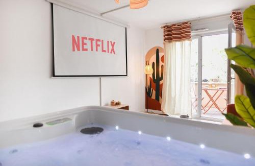 Barriere de Paris Apartamento | Oasis Cachée - Jacuzzi et cinéma