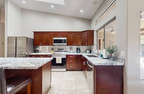 Paradise Park Vista Casa | Oasis in Sunny Scottsdale—where comfort, games, and poolside relaxation.