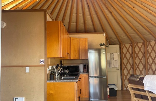 Powell River Cabaña | Ocean front luxury yurt on beautiful landscaped property