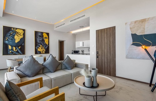 Flamingos Condominio | Ocean-view 5th-floor condo with 4 pools, sauna, steam room, huge balcony, & gym