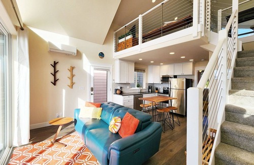 Yachats Casa | Ocean View! Charming Home with Loft, Sleeps 6! Dog Friendly!
