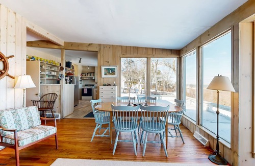 Barnstable Casa | Ocean-view home with private beach, streaming, grill, outdoor shower, deck, & AC