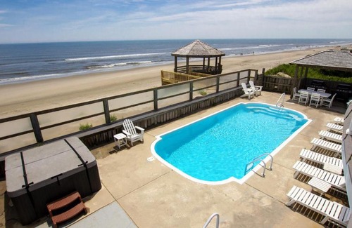 Whalehead Beach Casa | OCEANFRONT, 10 BRs, ELEV, Pool, Rec Rm, Theater Rm, Ocean Views, WL845, MacDaddy