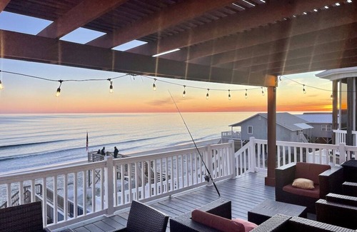 Ocean Isle Beach Casa | Oceanfront Home with Pool, Hot Tub, Panoramic Views, Linens Included