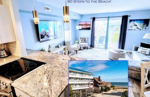 North Ocean City Apartamento | Fully Renovated, Great Beach View-Indoor Pool -Game Room-90 Steps to the Beach!