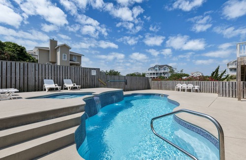 Whalehead Beach Casa | Oceanside, Pet Friendly with a Cool Pool & Volleyball Court!