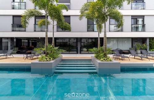 Lagoa Pequena Apartamento | On the sea Court Apartment in Campeche Rvm0203